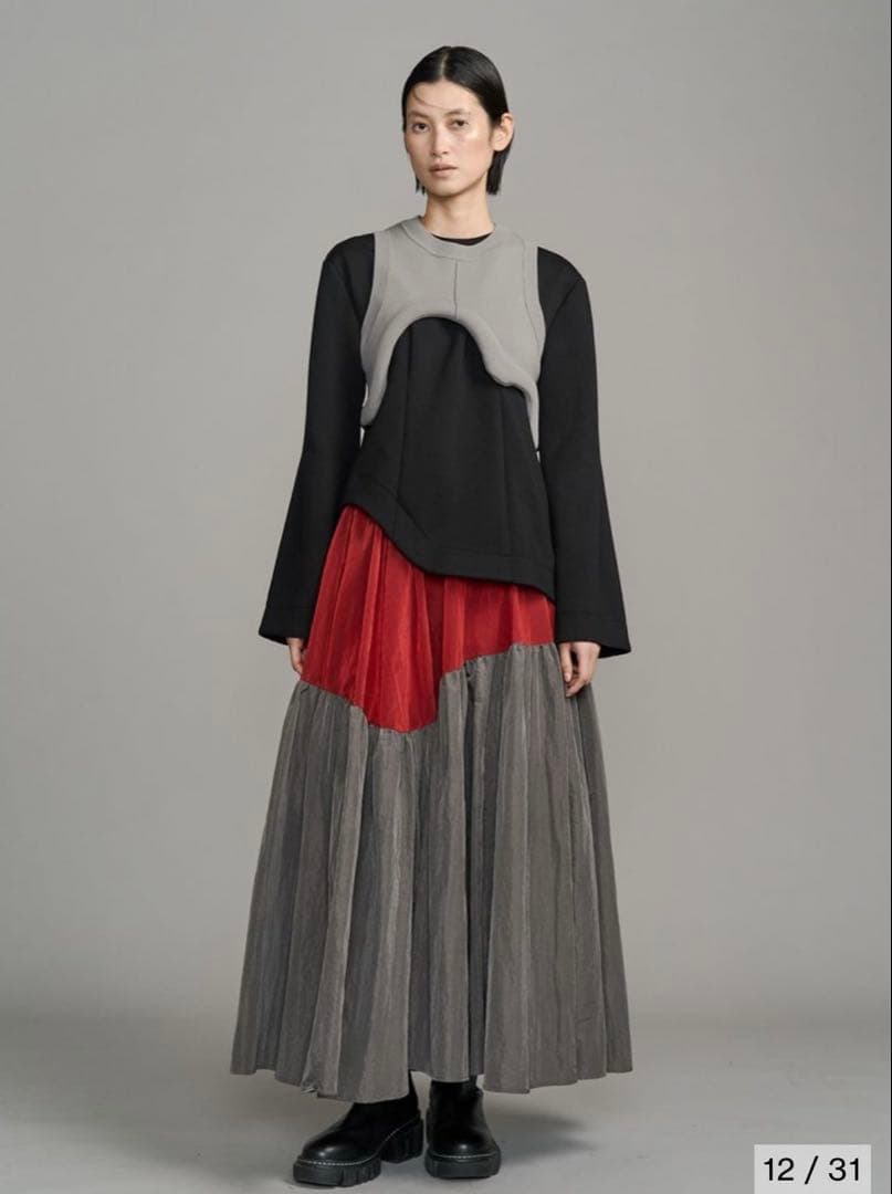 新作！アンスリード UN3D. ギャザースカートドッキングワンピース