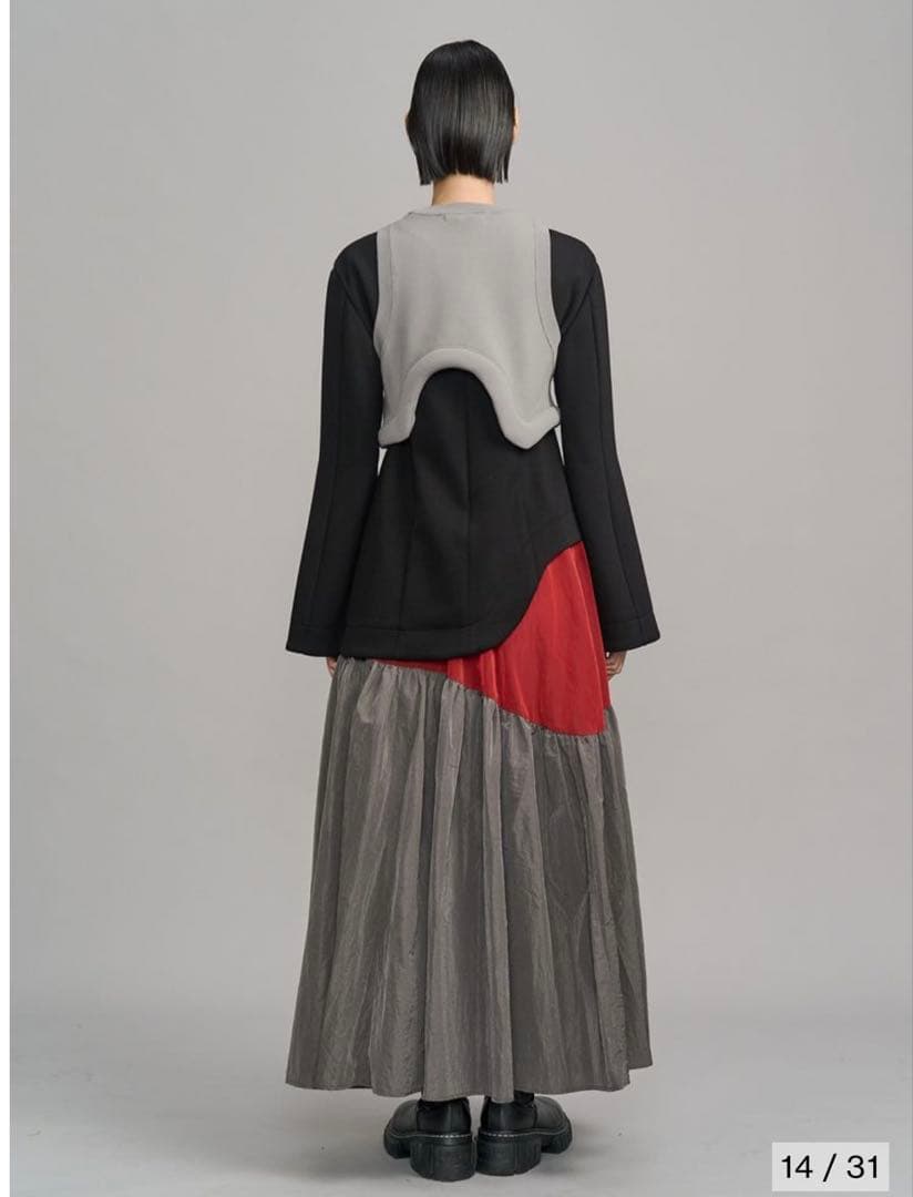 新作！アンスリード UN3D. ギャザースカートドッキングワンピース