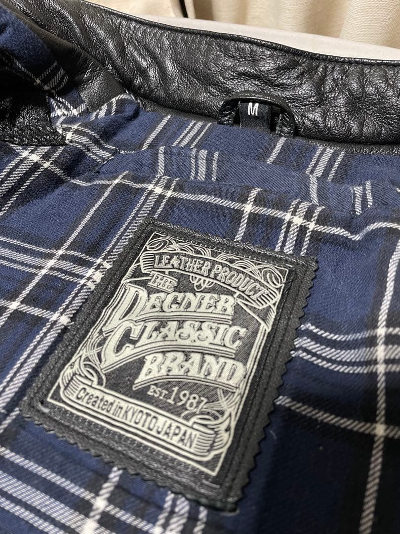 DEGNERレザージャケット ブラック Mサイズ
