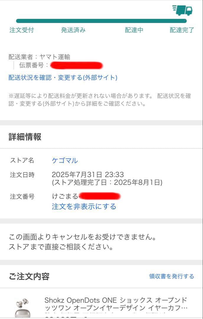 値下【新品】Shokz OpenDots ONE イヤーカフ型ワイヤレスイヤホン