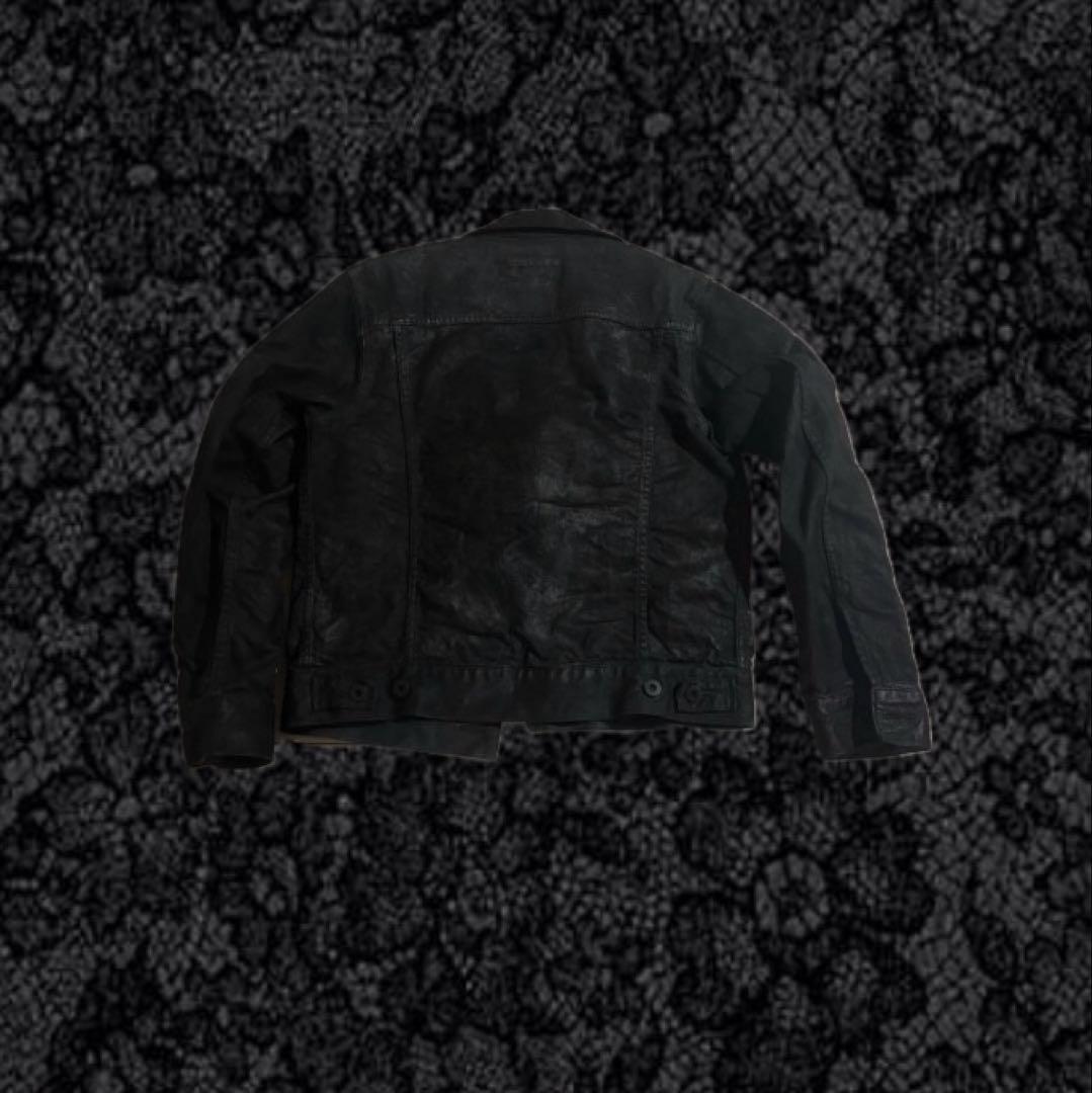 wax加工コーティングデニムジャケット　swag opium vkei y2k