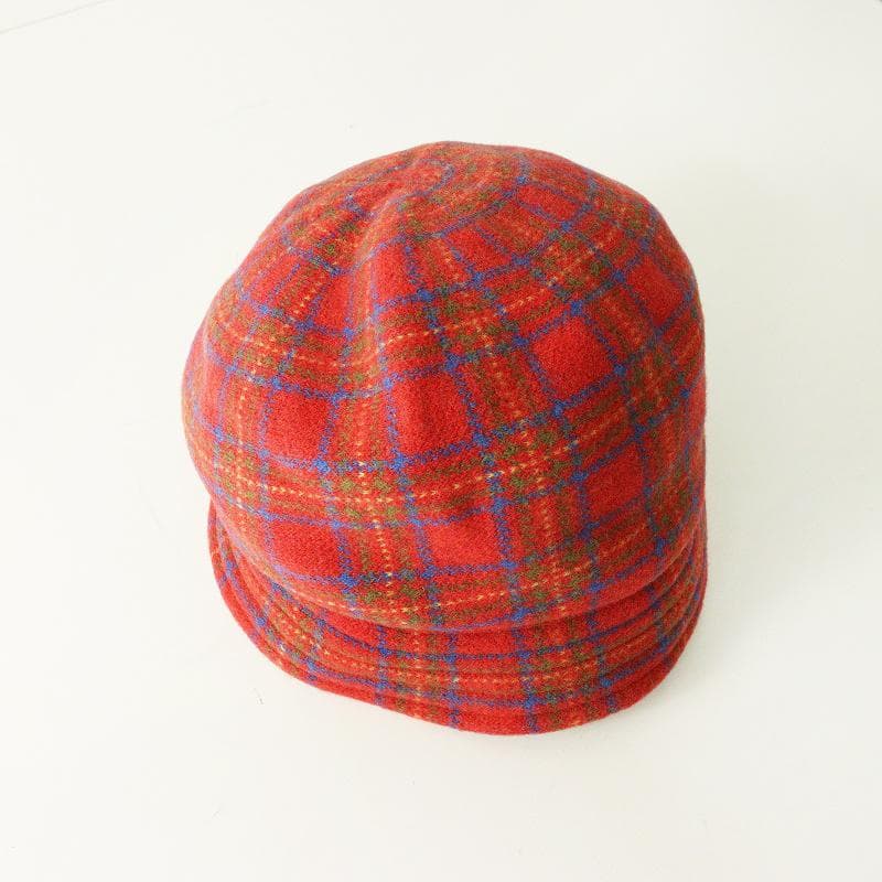 希少＊Vivienne Westwood チェック オーブ クロッシェ帽子　赤