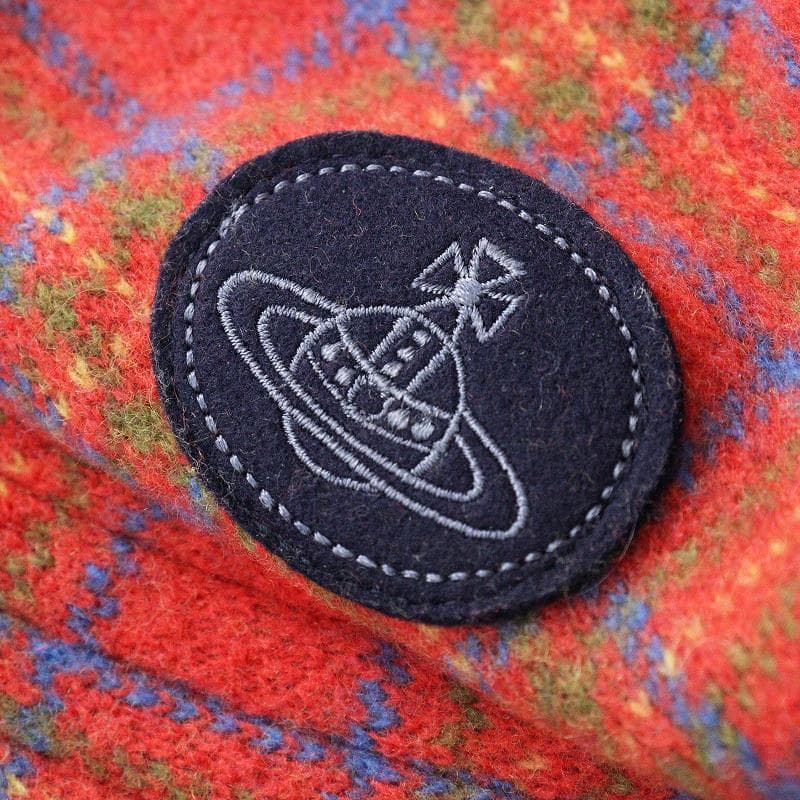 希少＊Vivienne Westwood チェック オーブ クロッシェ帽子　赤