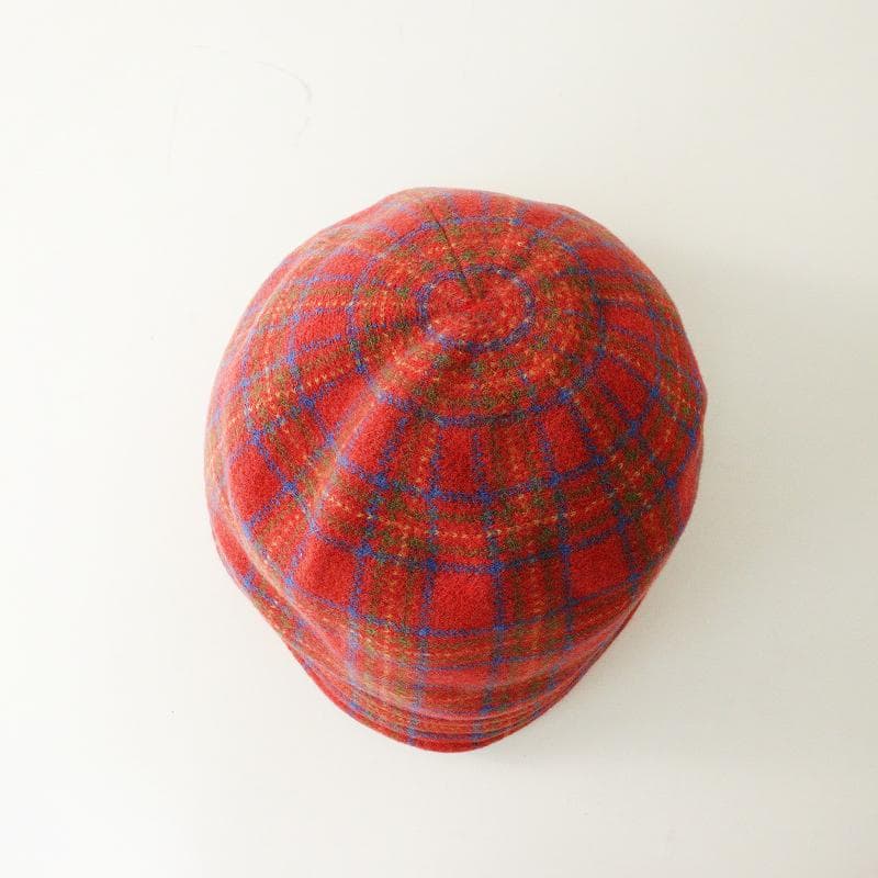 希少＊Vivienne Westwood チェック オーブ クロッシェ帽子　赤