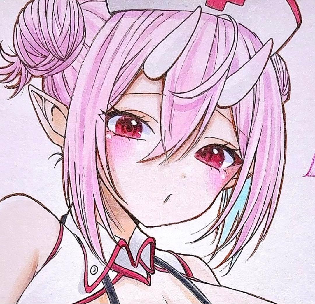 チ*ん様 オリジナル創作イラスト　手描きイラスト