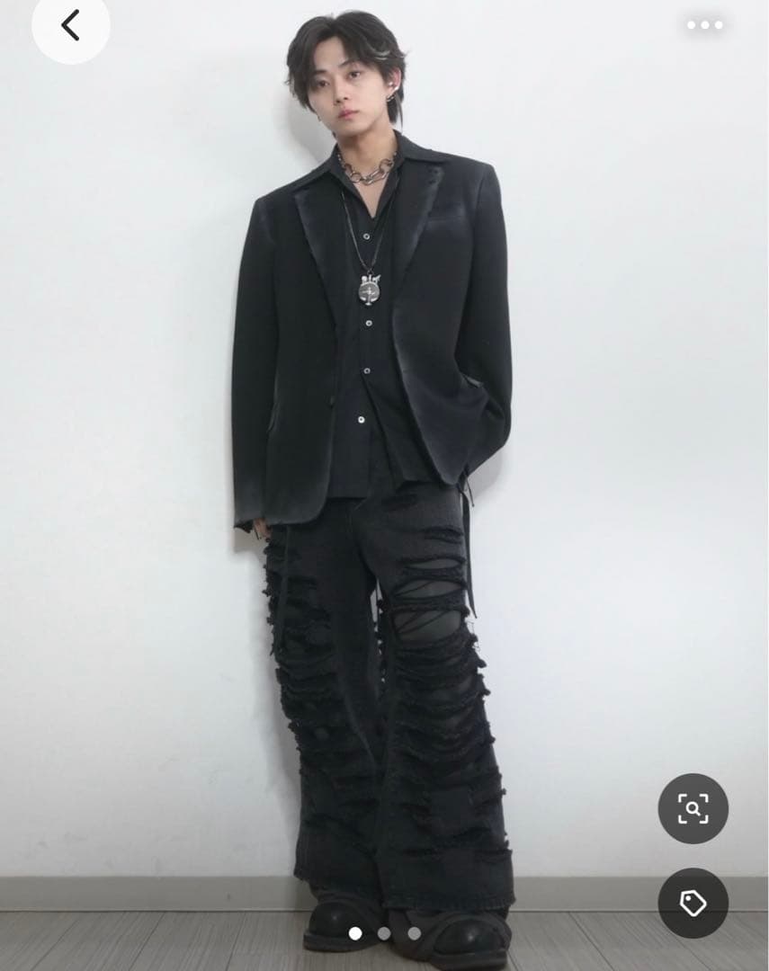 ジャケット・アウター Doublet 25ss dusty tailored jacket black