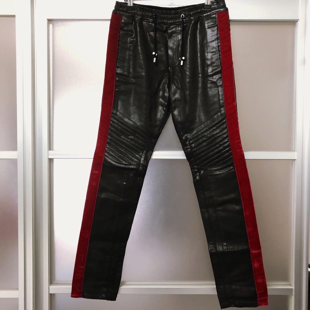 バルマン BALMAIN サイドラインバイカーデニム　サイズM