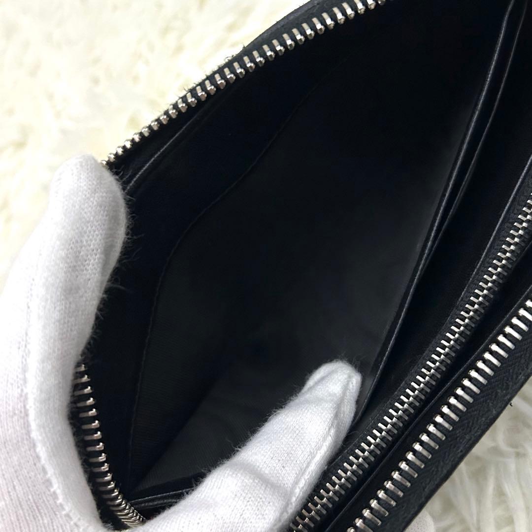 ［美品］PRADA プラダ ラウンドファスナー 長財布 ブラック