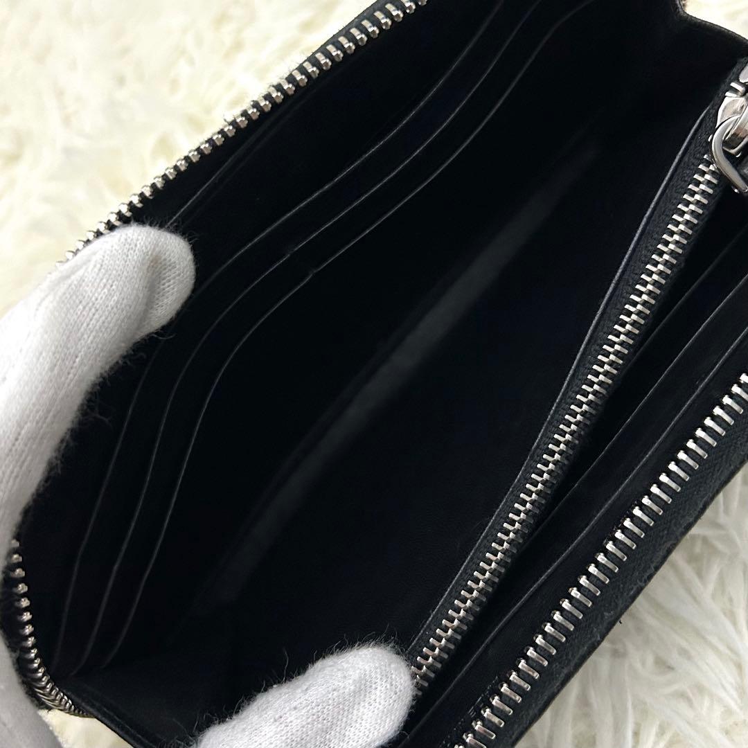 ［美品］PRADA プラダ ラウンドファスナー 長財布 ブラック