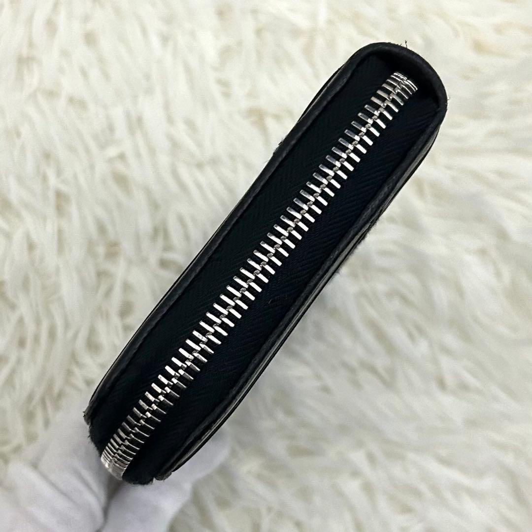 ［美品］PRADA プラダ ラウンドファスナー 長財布 ブラック