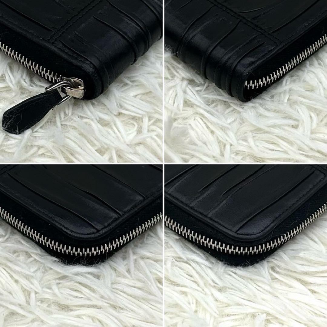 ［美品］PRADA プラダ ラウンドファスナー 長財布 ブラック
