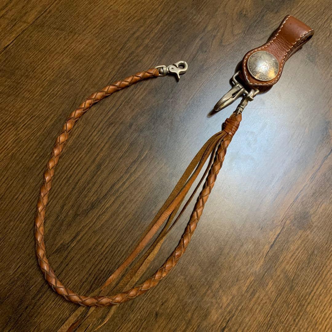 1879年本物モルガンコンチョ付き ベルトループ ウォレットロープ