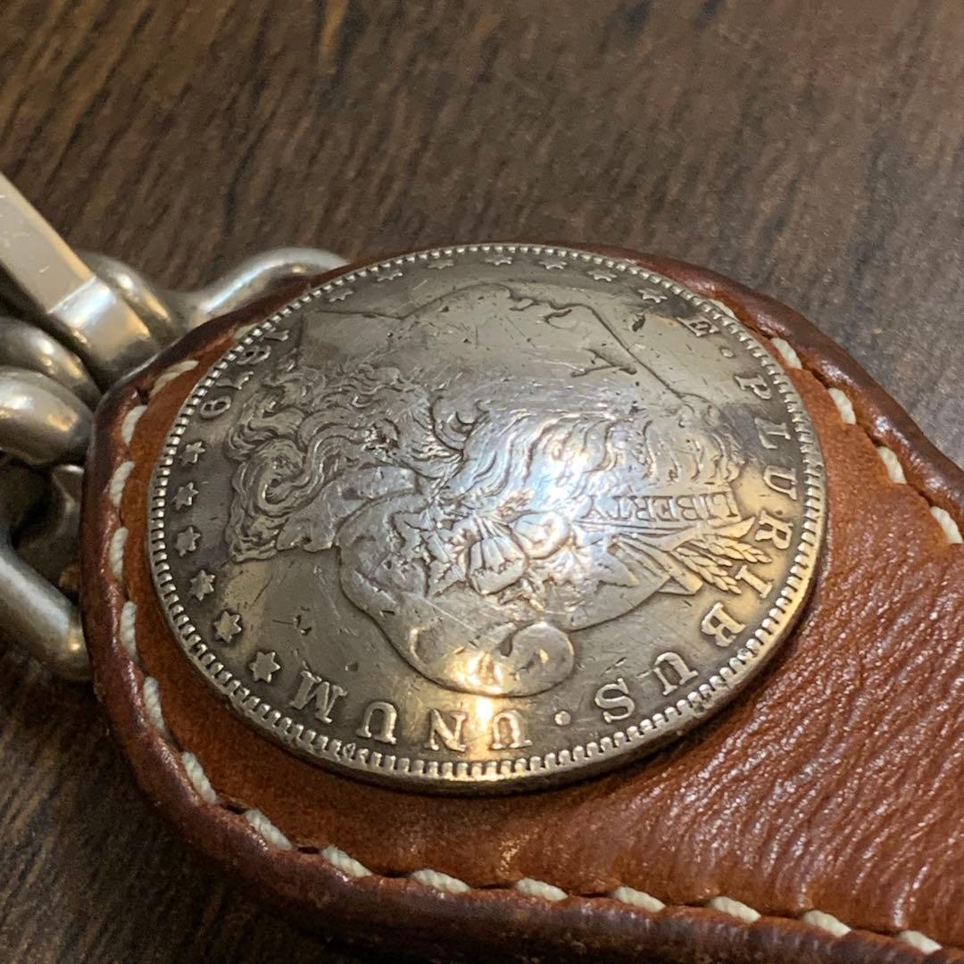 1879年本物モルガンコンチョ付き ベルトループ ウォレットロープ