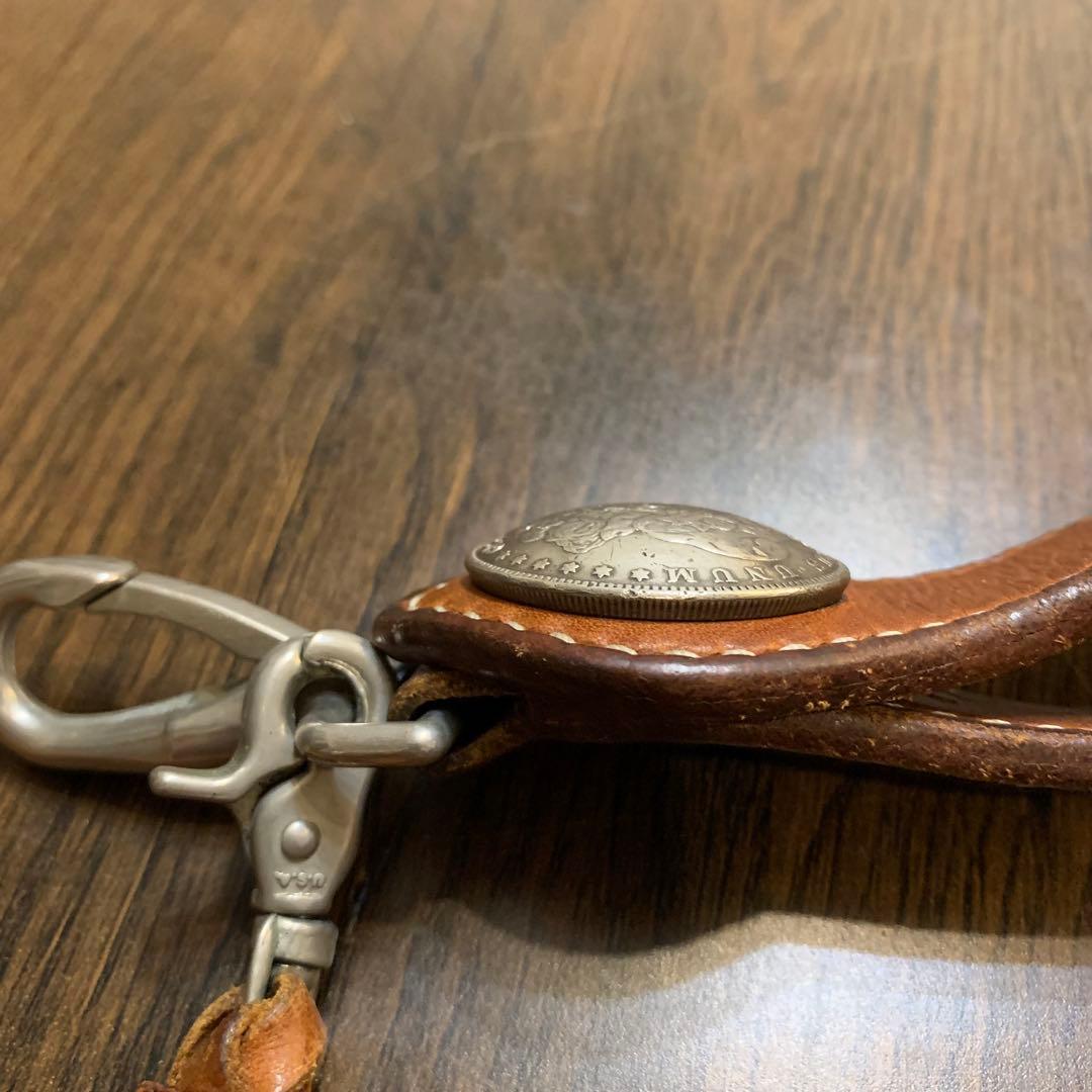 1879年本物モルガンコンチョ付き ベルトループ ウォレットロープ