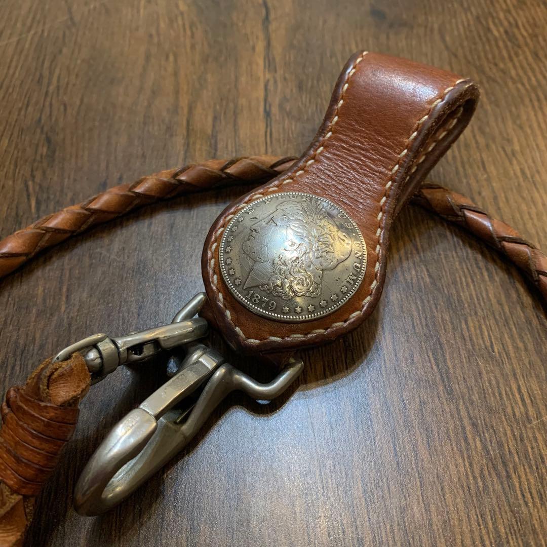 1879年本物モルガンコンチョ付き ベルトループ ウォレットロープ