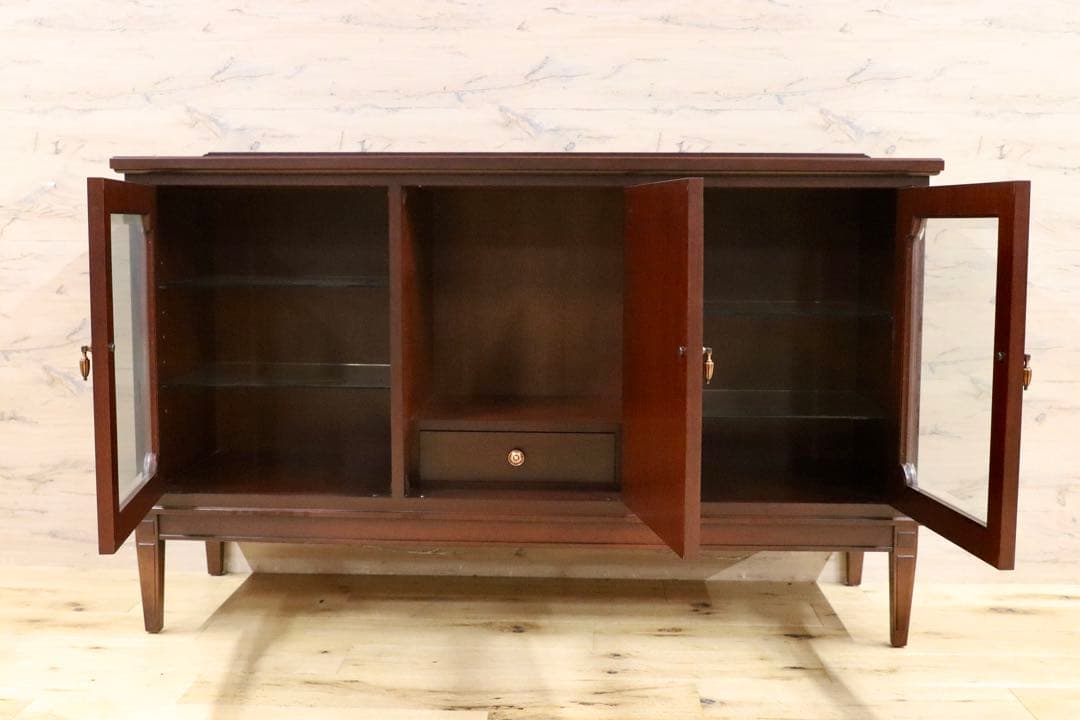 GMHK597○メープル不二家 神戸洋家具 サイドボード リビングボード 収納家