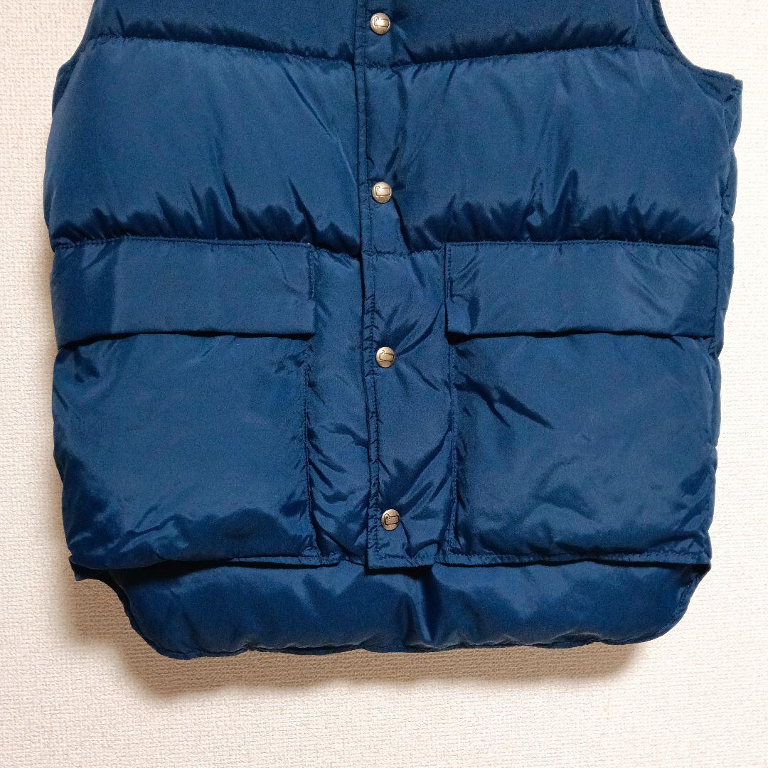 【90s USA製】ウールリッチ ダウンベスト ナイロン 紺 S