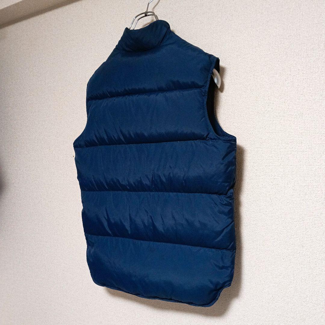 【90s USA製】ウールリッチ ダウンベスト ナイロン 紺 S