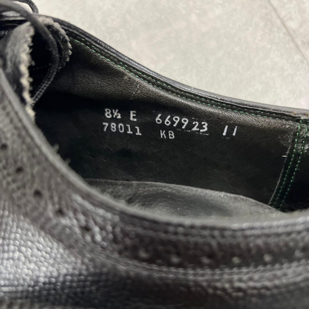 80〜90年代フローシャイムケンムーアレザースニーカー革ブラックウイングチップ