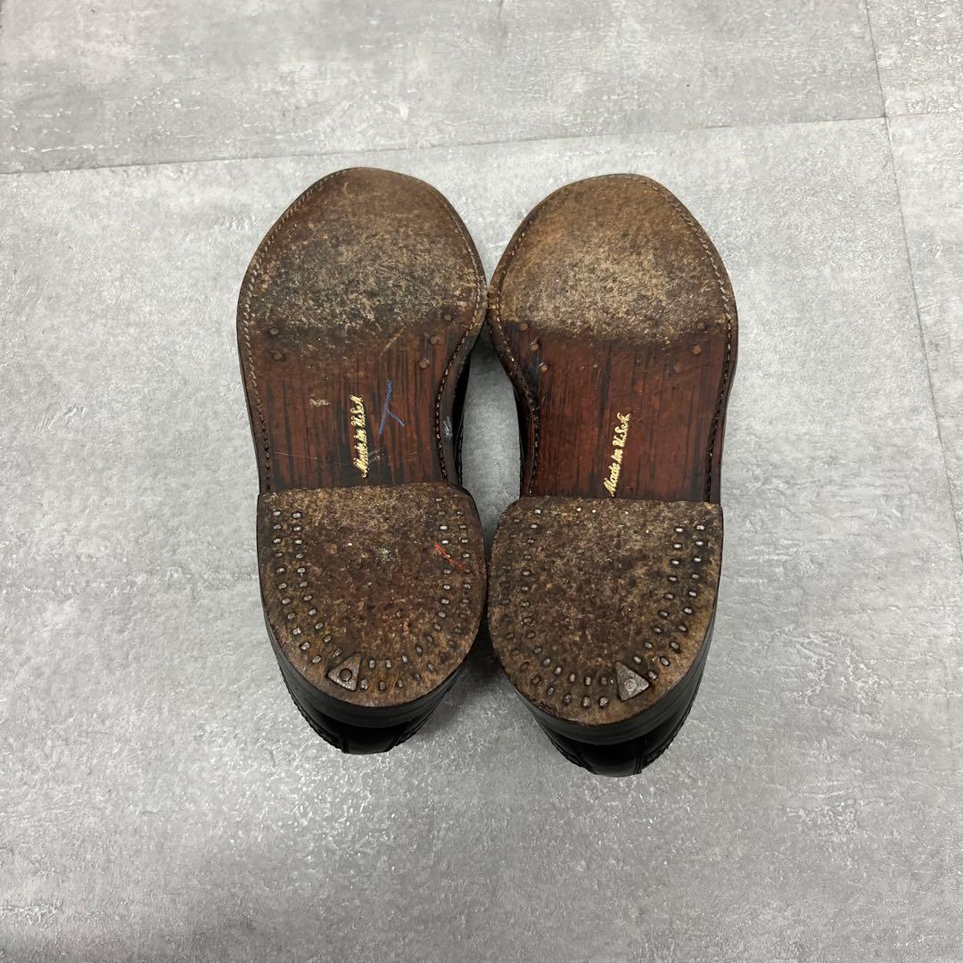 80〜90年代フローシャイムケンムーアレザースニーカー革ブラックウイングチップ