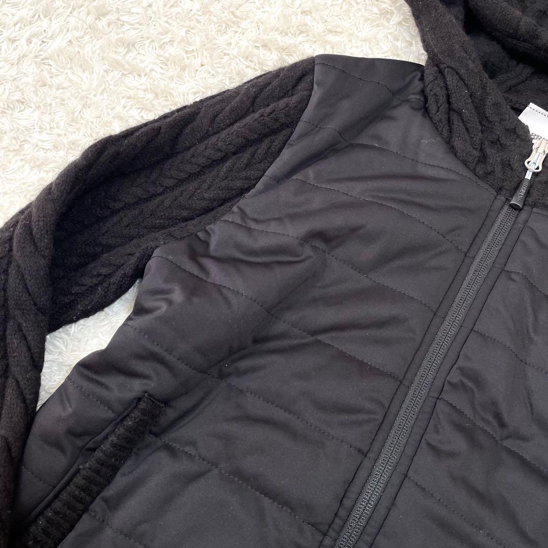 極美品 ブリーフィングゴルフ ニット切替 パーカー ハイブリッド ブラック S