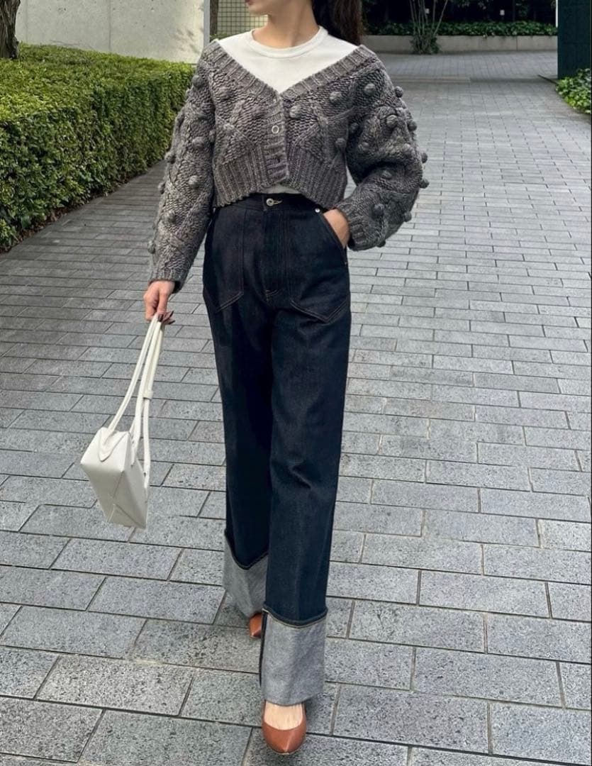 シーニュ cygne 手編みポンポンカーディガン Florent