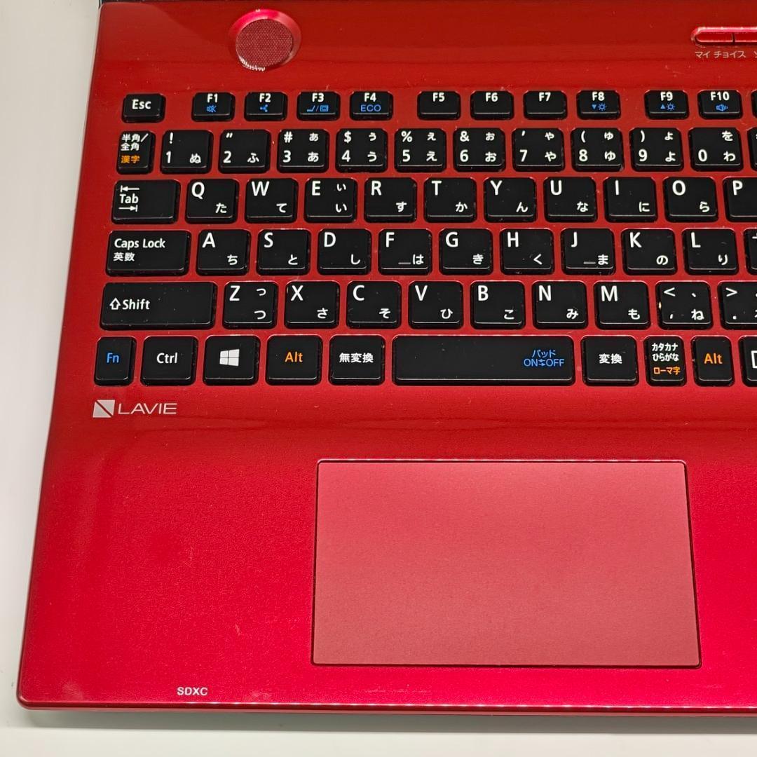 【LAVIE】NEC 高性能i7 SSD256GB 16GB レッド ノートPC