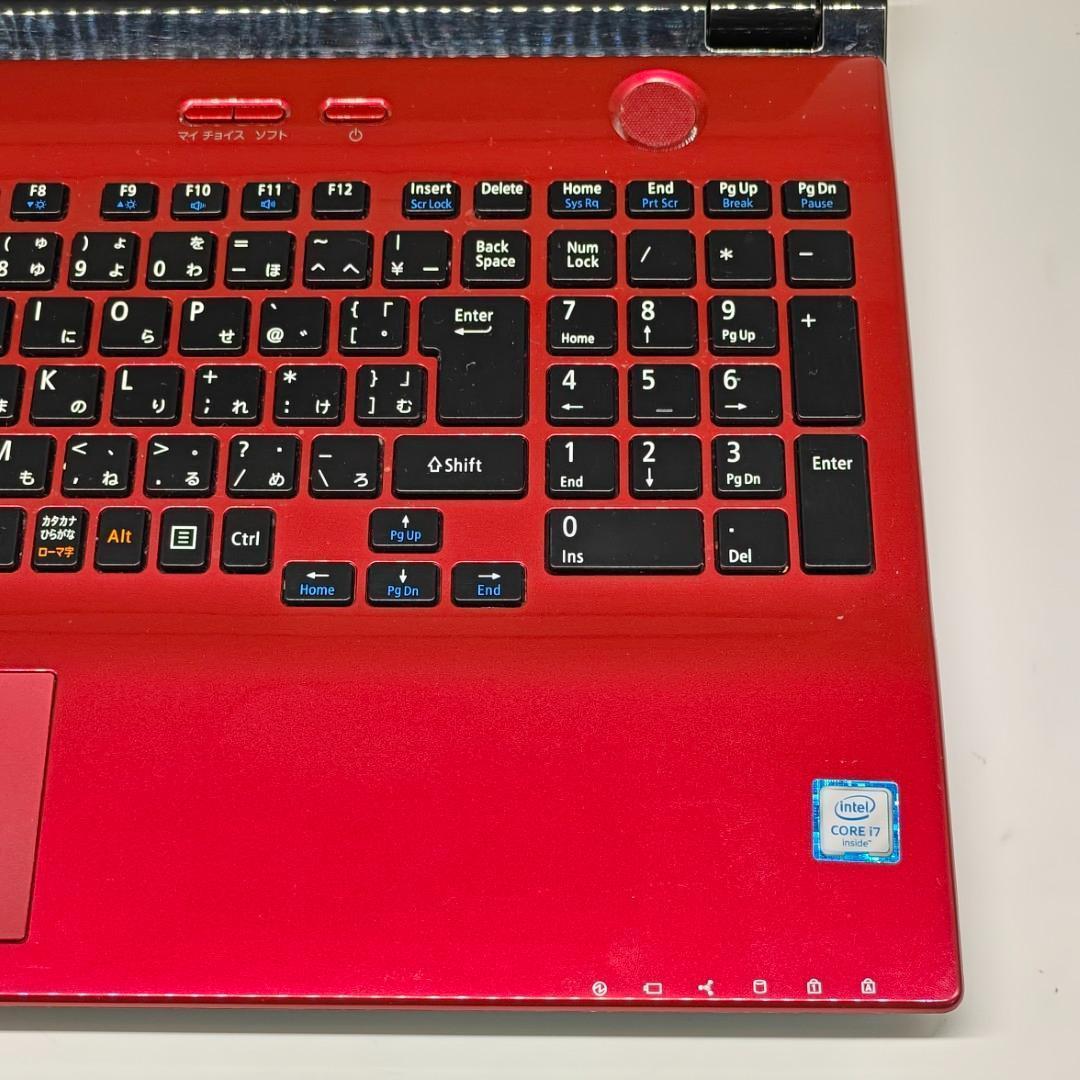 【LAVIE】NEC 高性能i7 SSD256GB 16GB レッド ノートPC