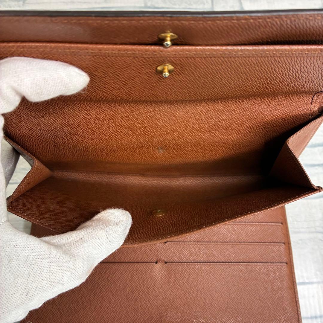 極美品　60 ルイヴィトン モノグラム 三つ折り財布　長財布　hu4