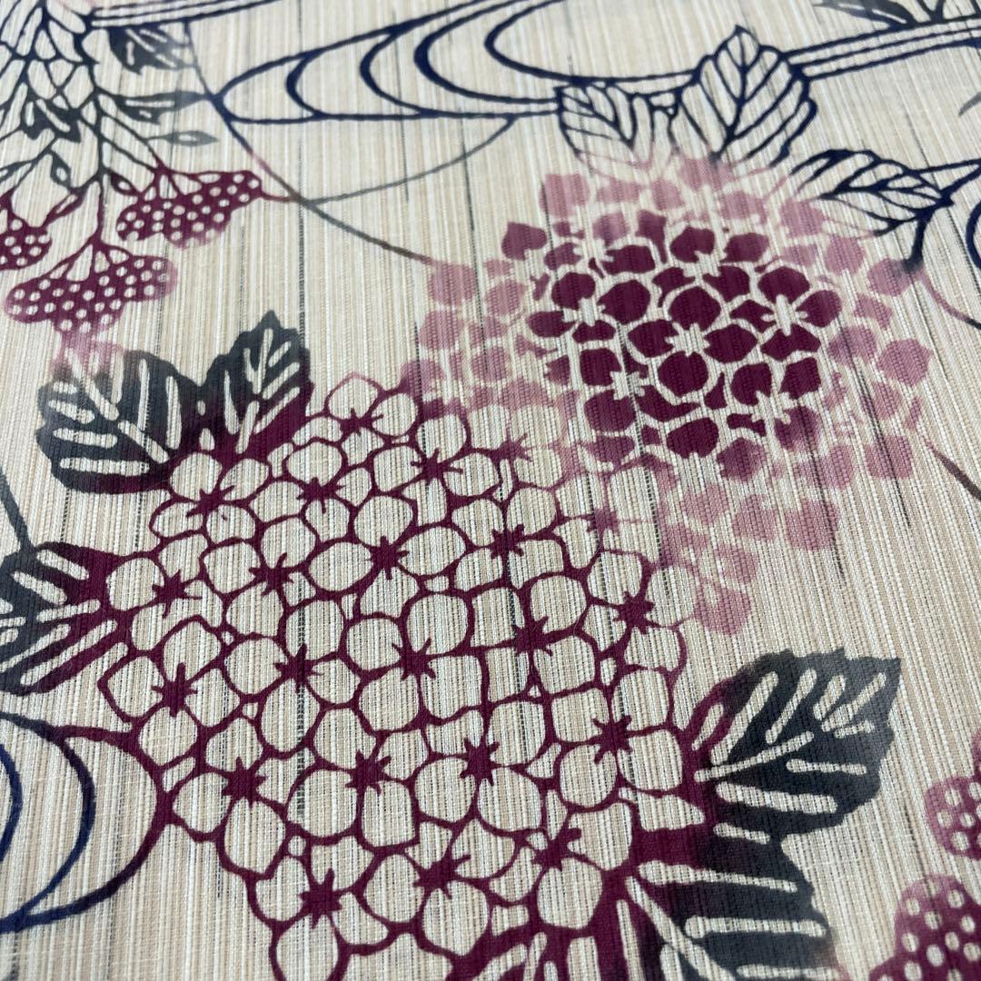 お仕立て代等込み 新品 本染 源氏物語 さわらび 綿麻 おしゃれゆかた 浴衣