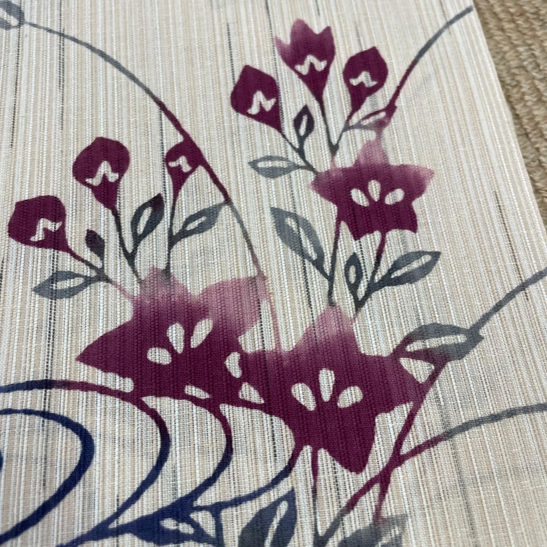 お仕立て代等込み 新品 本染 源氏物語 さわらび 綿麻 おしゃれゆかた 浴衣