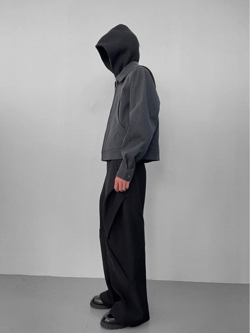 baovicto変形ワイドスラックス　ブラック