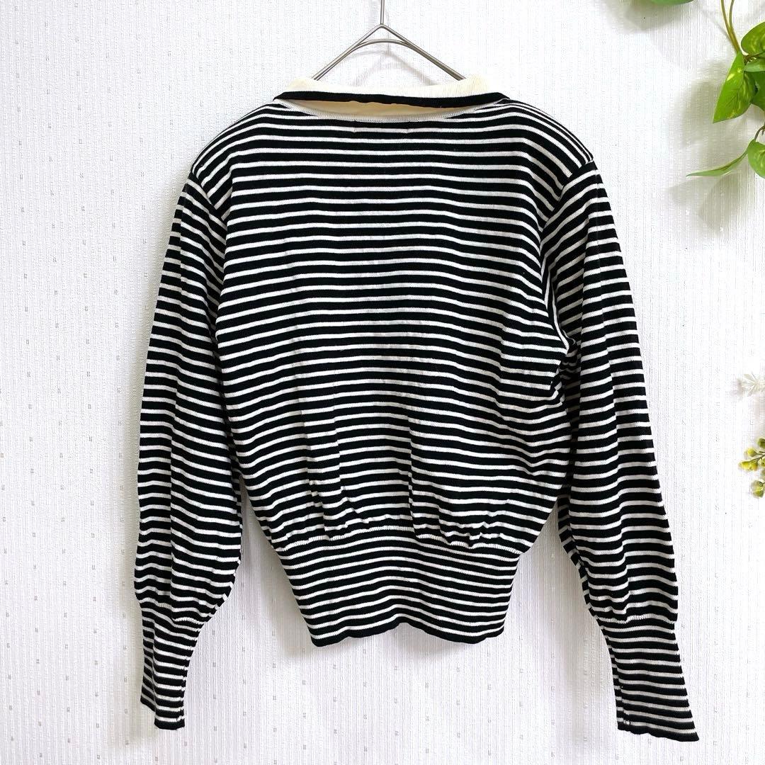 イヴ・サンローラン　ヴィンテージ　ニット　ボーダー ウール100% M 長袖