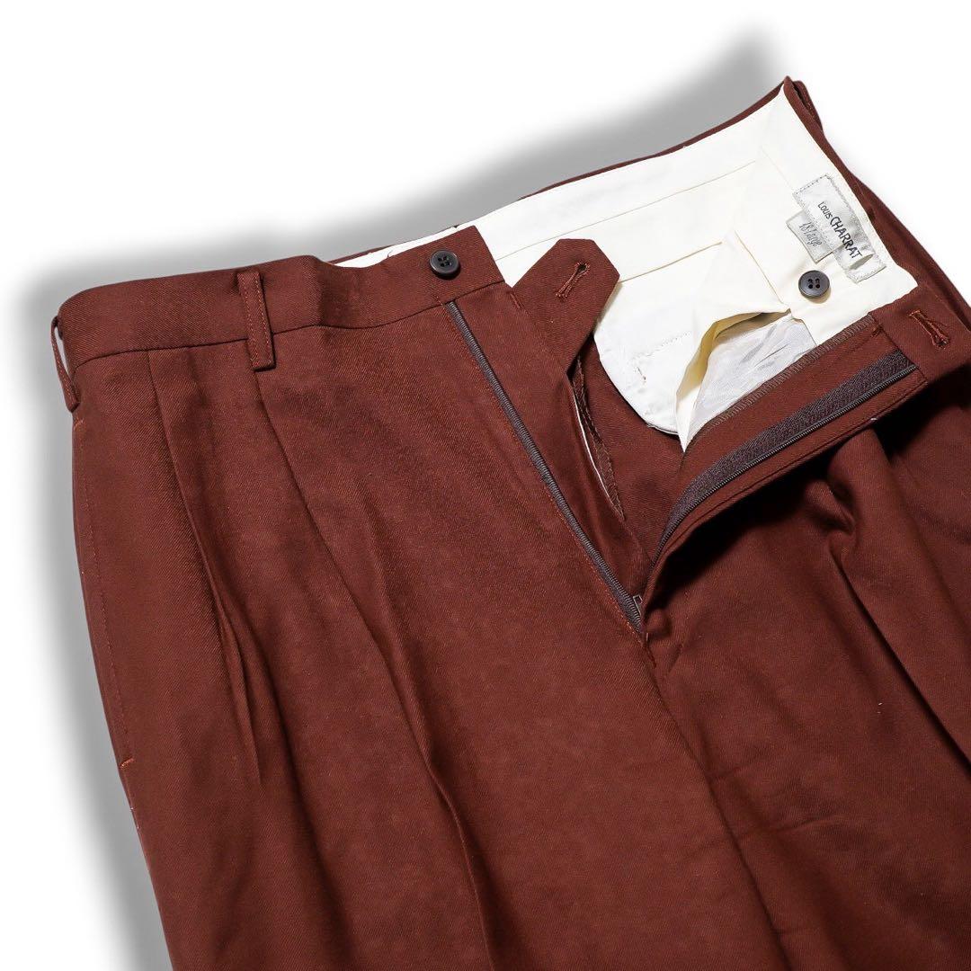 ヴィンテージ ダークブラウン カラー ダブル ウール セットアップ スーツ 茶