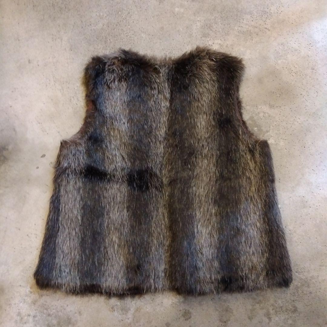 80s VINTAGE ヴィンテージ フェイクファー ベスト