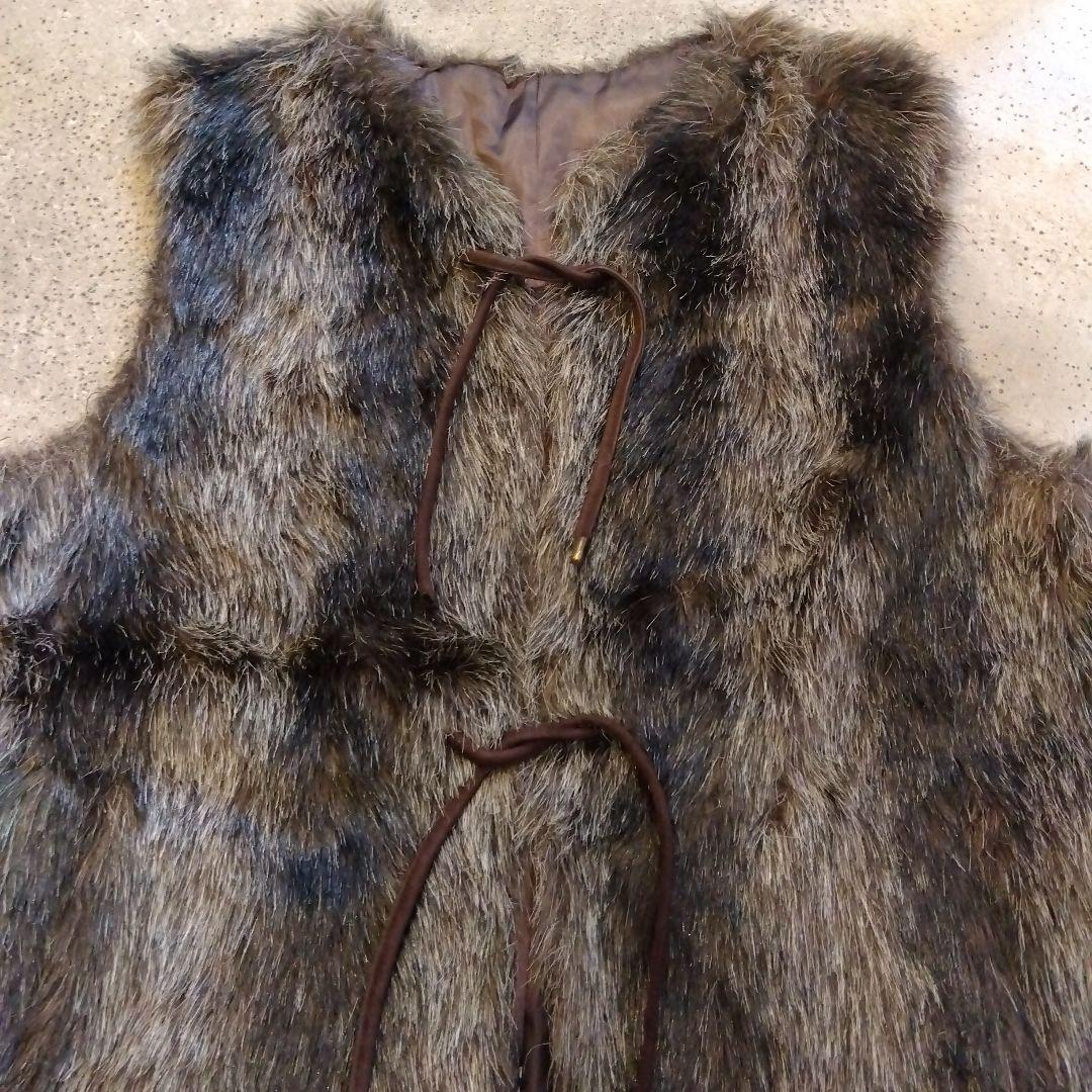 80s VINTAGE ヴィンテージ フェイクファー ベスト