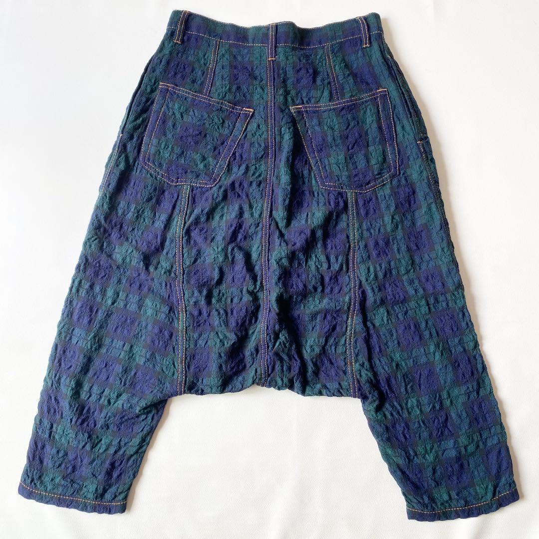 【美品】トリココムデギャルソン　サルエルパンツ　ブラックウォッチ　AD2015