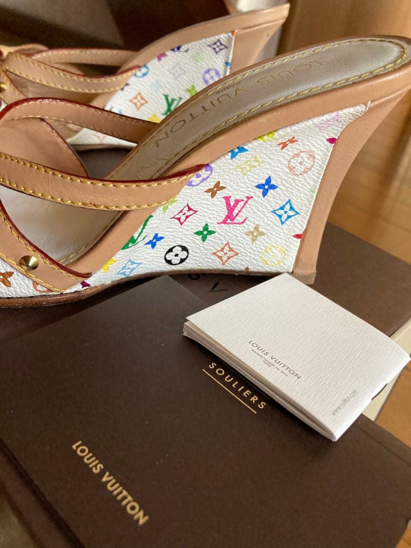 最終価格本物 Louis Vuitton マルチカラー ミュール 美品
