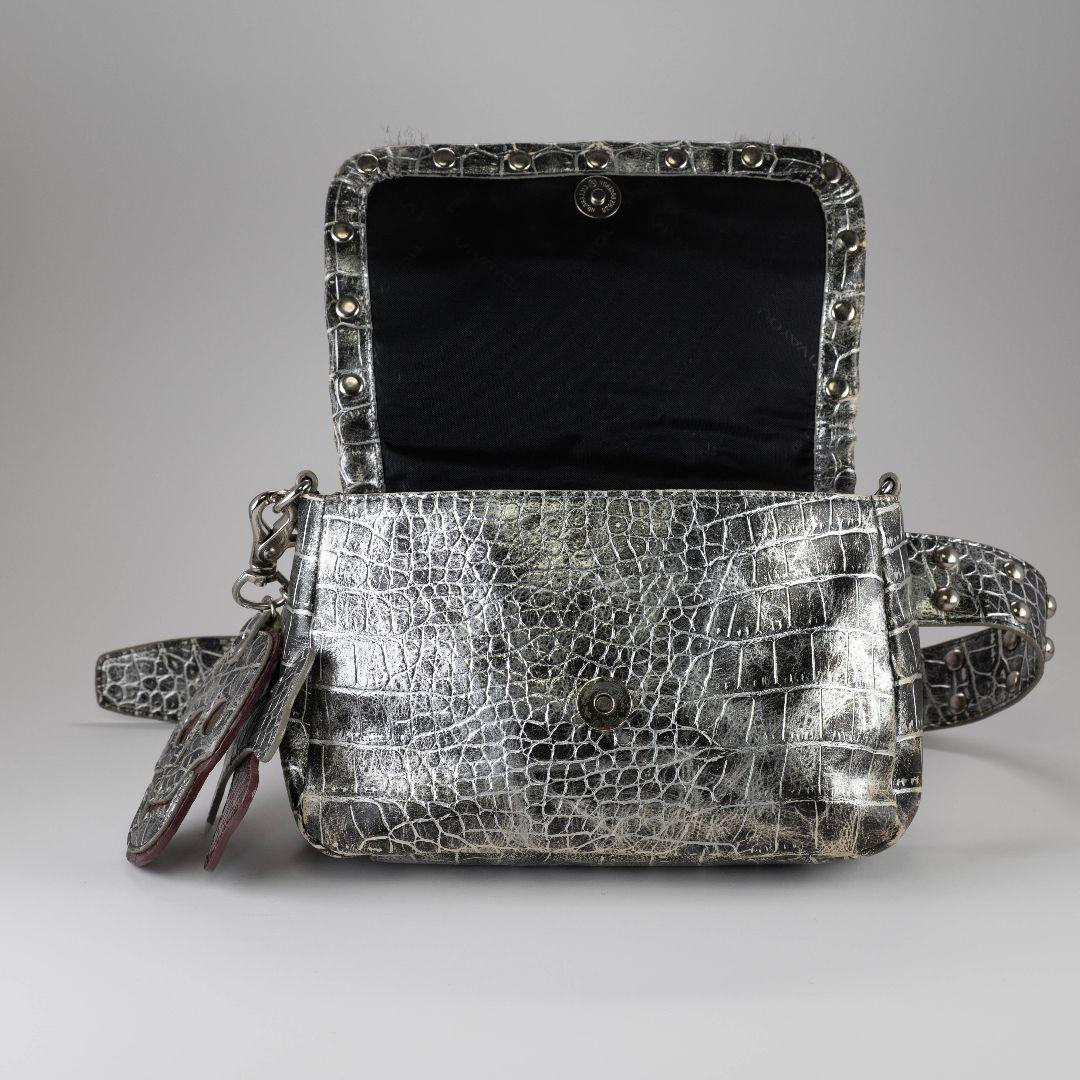 VIVAYOU リアルファー2wayスタッズ ベルト チェーン 付 バック