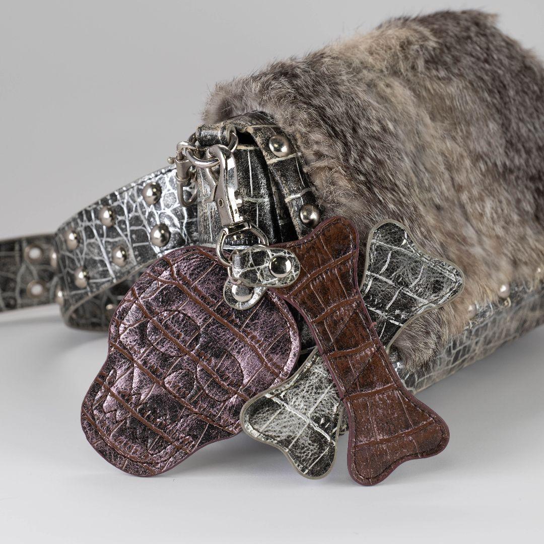 VIVAYOU リアルファー2wayスタッズ ベルト チェーン 付 バック