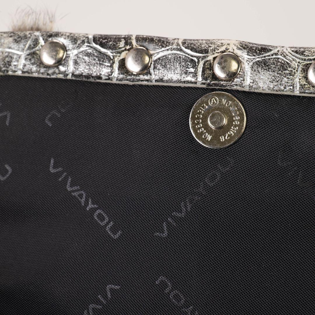 VIVAYOU リアルファー2wayスタッズ ベルト チェーン 付 バック