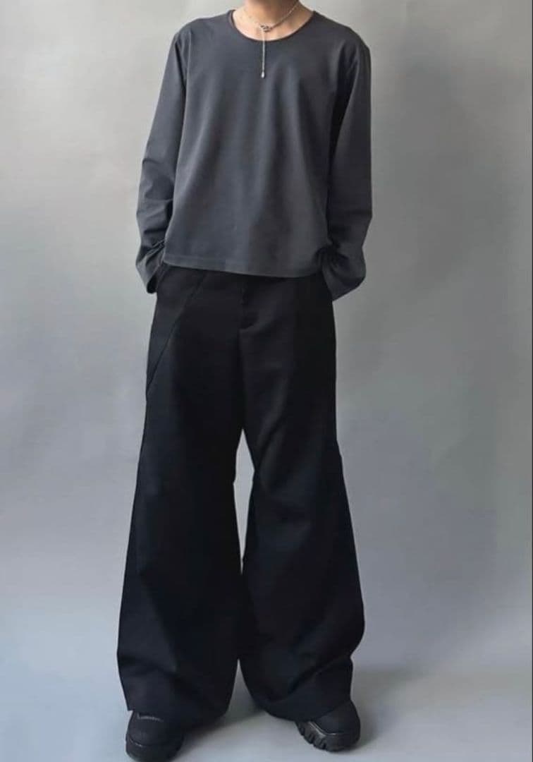 COMMON/DIVISOR　変形ワイドパンツ ブラック2