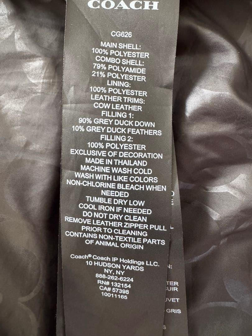 夏*雨様 COACH シグネチャーロゴ ダウンベスト M
