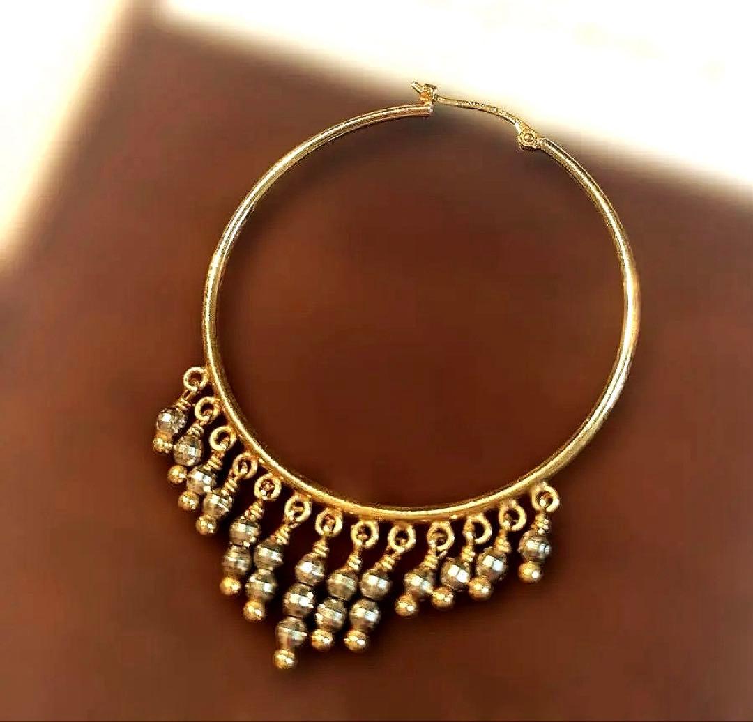 COCOSHNIK ココシュニック　K10 YG/WG フープピアス　片耳