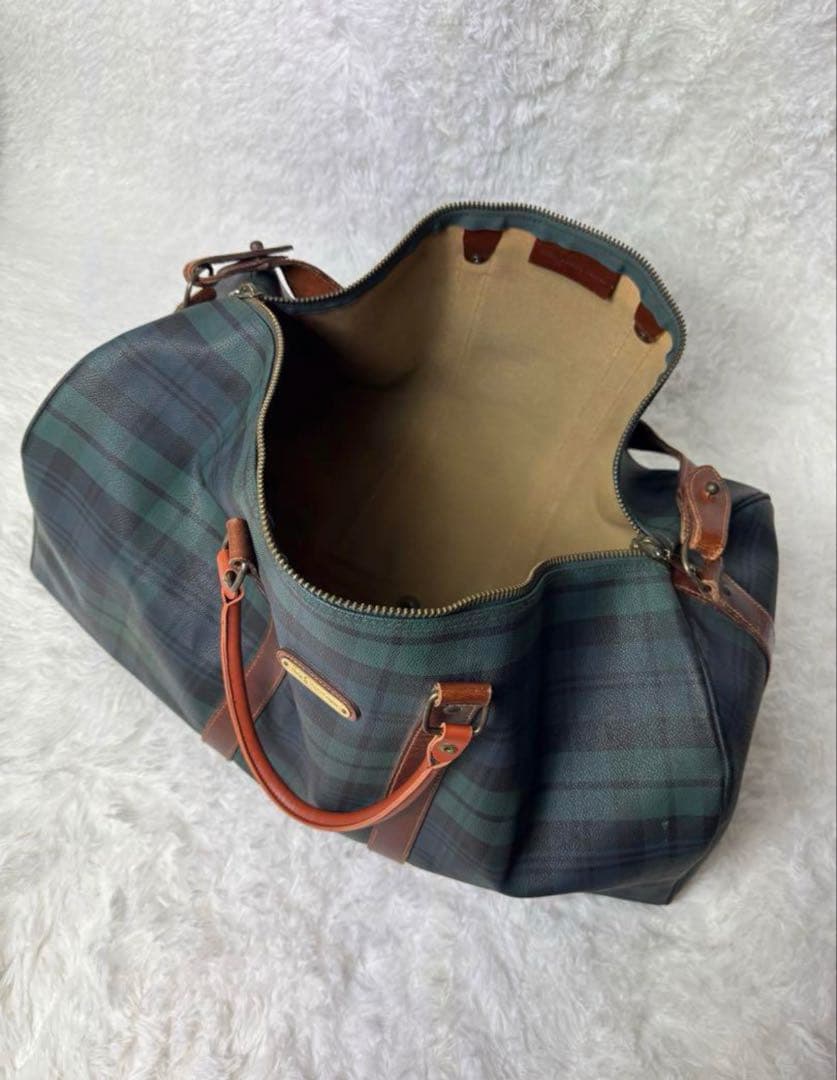 Polo Ralph Lauren 大容量 チェック柄ボストンバッグ 2way