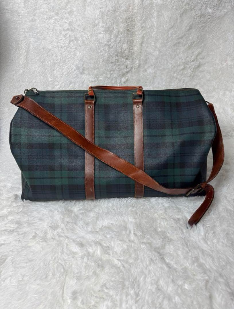 Polo Ralph Lauren 大容量 チェック柄ボストンバッグ 2way