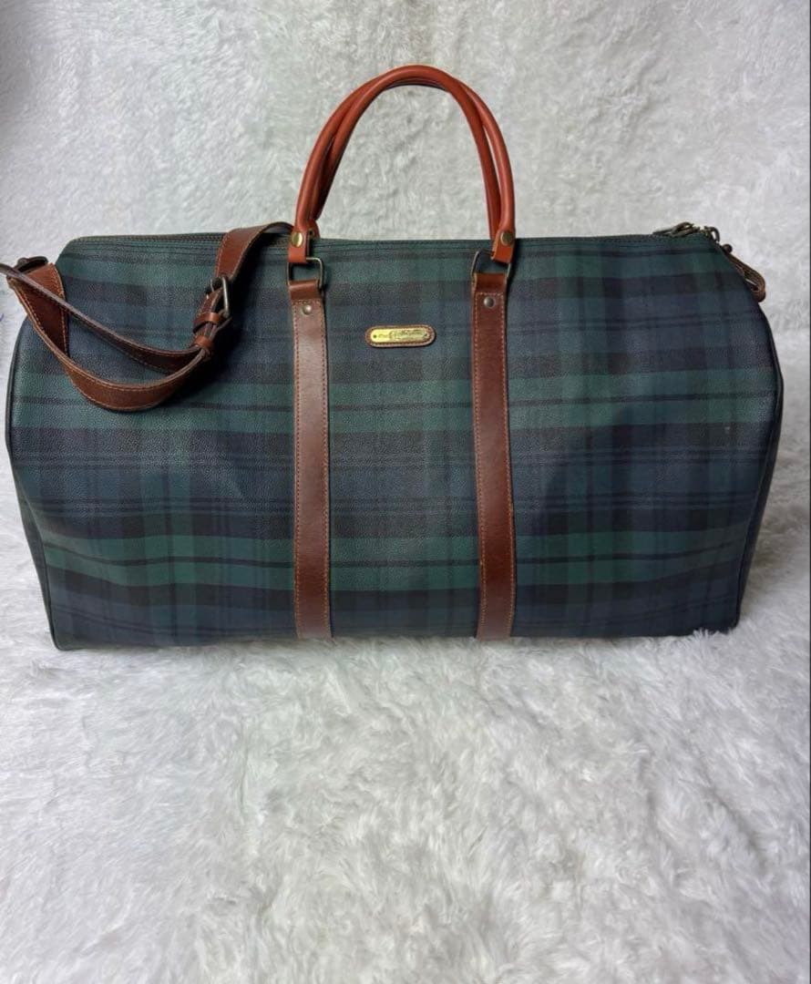Polo Ralph Lauren 大容量 チェック柄ボストンバッグ 2way