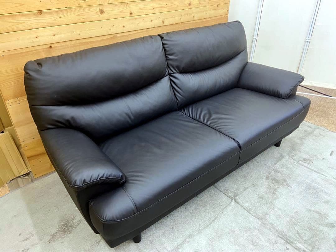 ニトリNシールド キャッツ 3人掛けソファ(黒)