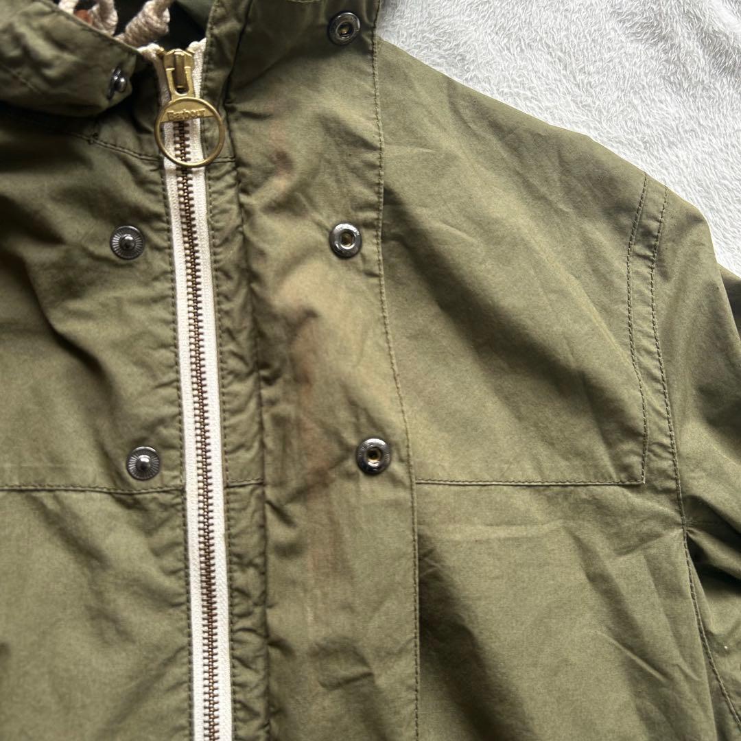 【古着】Barbour バブアー　フーデッドジャケット　Sサイズ　カーキ