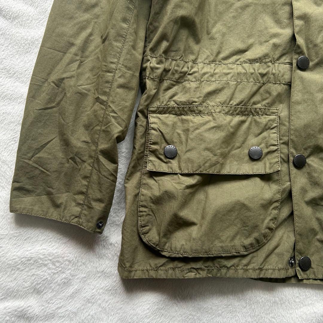 【古着】Barbour バブアー　フーデッドジャケット　Sサイズ　カーキ